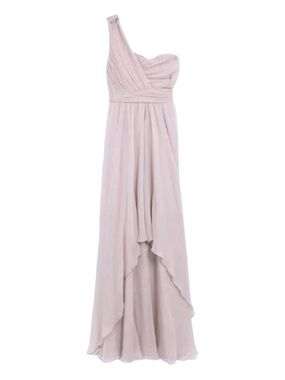 ASOS Soft Blush One Shoulder Pleated Bodice Layer Maxi Dress (6)